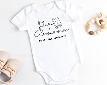 Future Bookworm Baby Shirt: Like Mommy, Little Reader