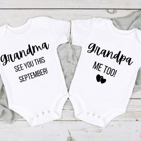 Twins Grandparents Pregnancy Announcement!  | Twins Baby Announcement Gift Box with Socks and Set of Two  | Size 0-3 Months