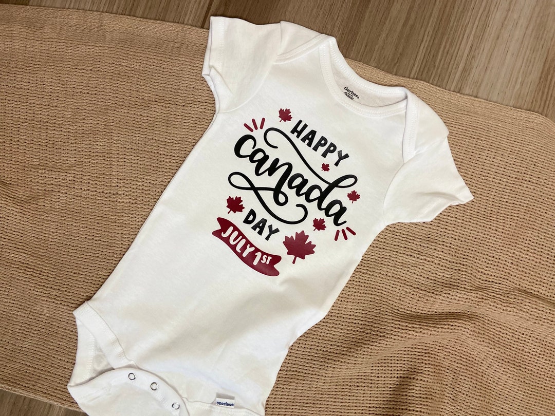 Happy Canada Day Baby Onesie Canada Day Bodysuit Canada Day Baby