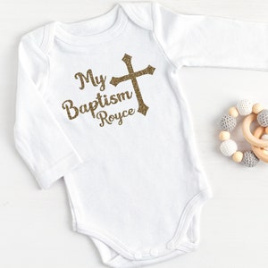 My Baptism Baby Christening Bodysuit| Personalized Baby Baptism Outfit| Baptism Kids Shirt Gift