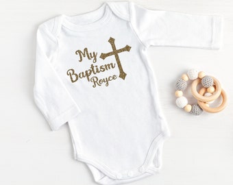 My Baptism Baby Christening Bodysuit| Personalized Baby Baptism Outfit| Baptism Kids Shirt Gift