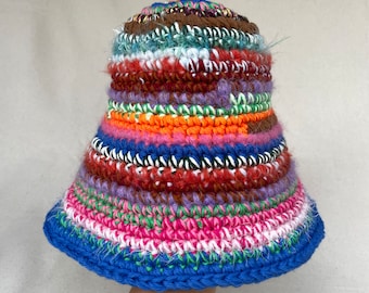 Colorful wide brim kids sun hat