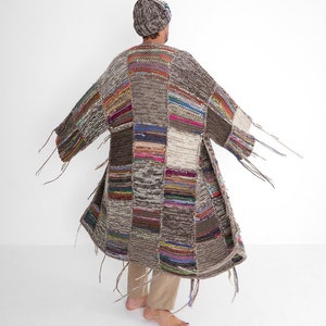 Patchwork Knit Duster