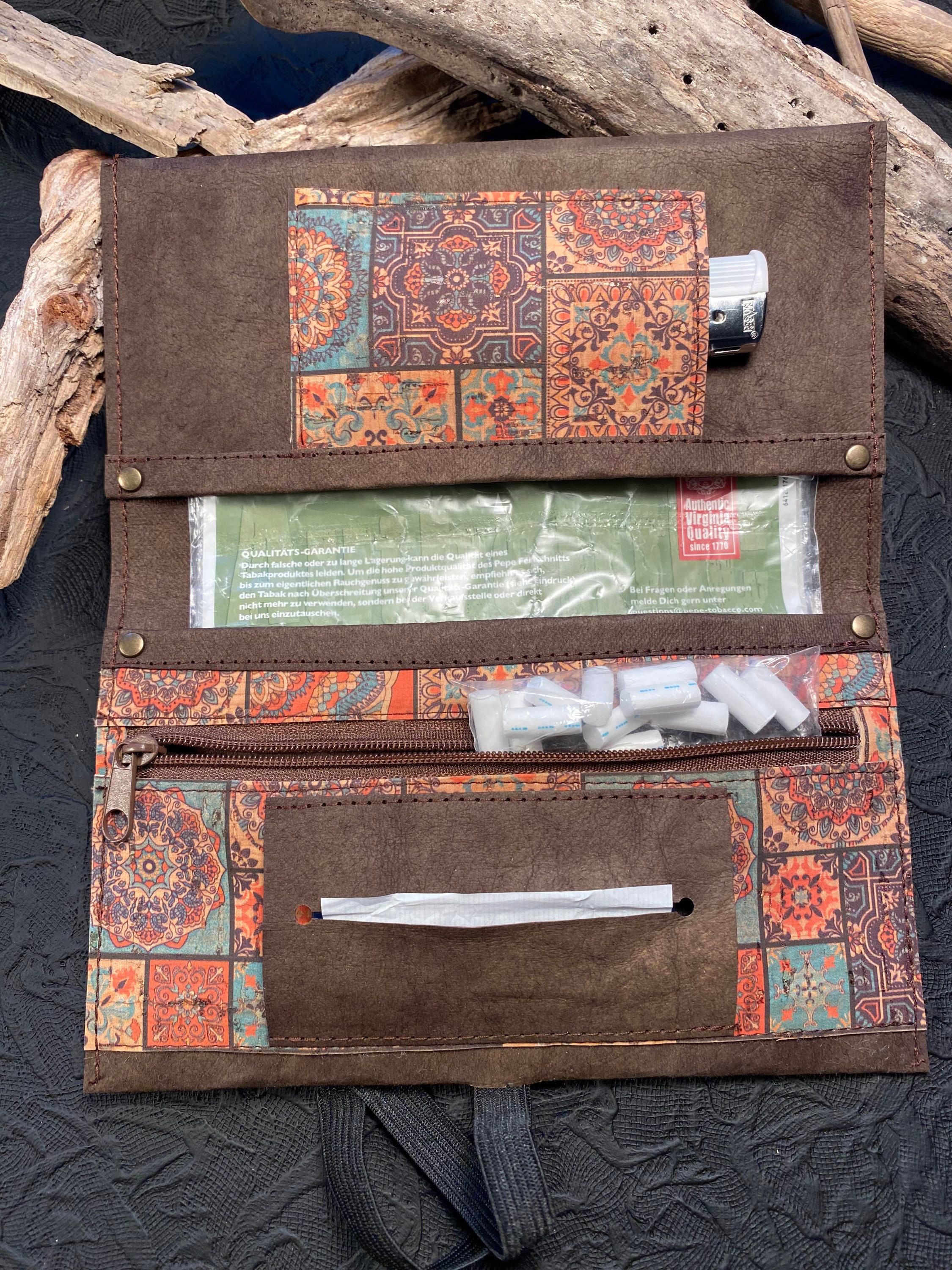 Tabakbeutel aus Bio-Baumwolle Aufbewahrung für Tabak, Filter, Papers und  Feuerzeug Vielseitiger Tasche Etui für unterwegs -  Schweiz