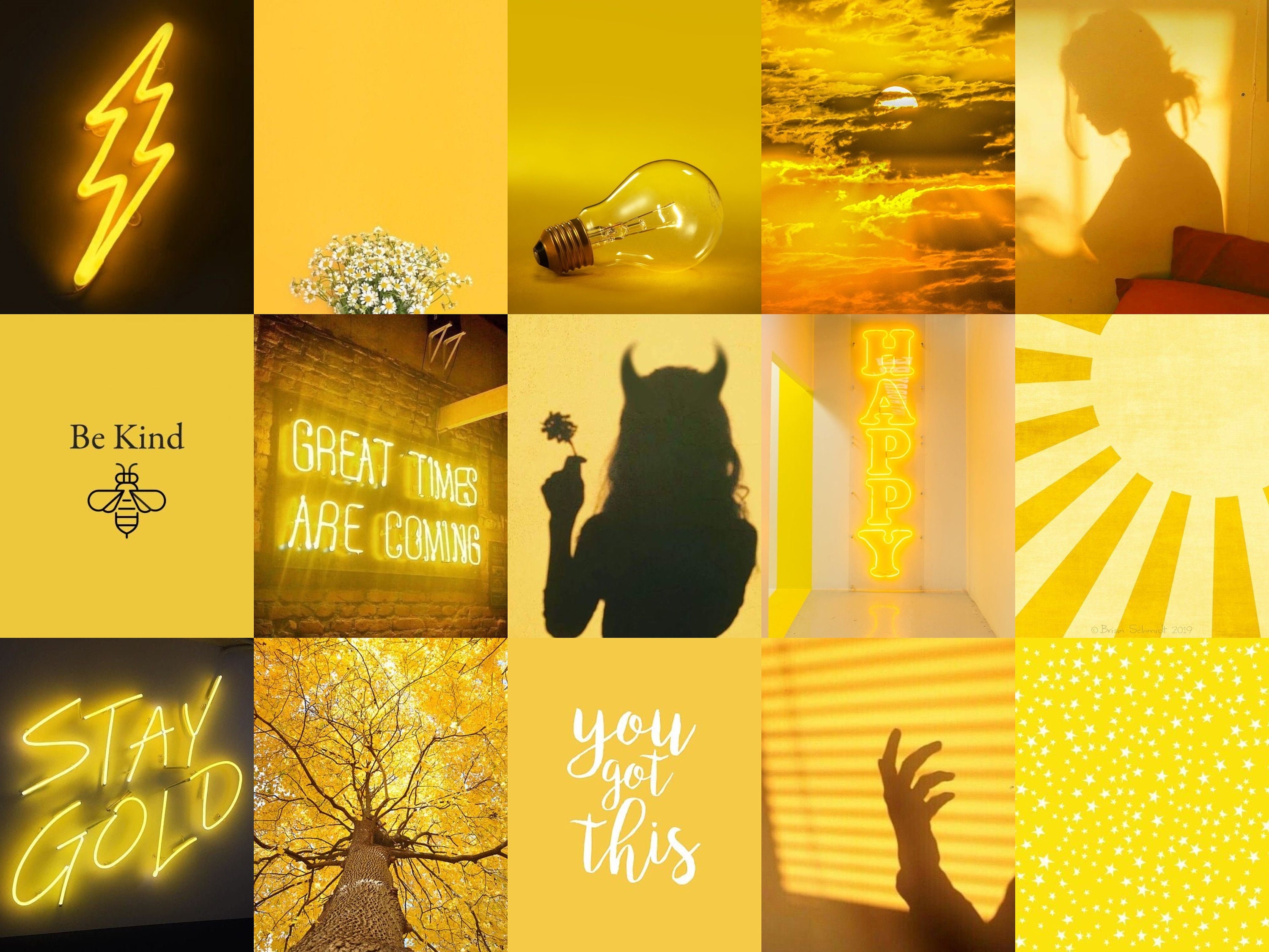 Gemini zodiac aesthetic Power Color Bright neon yellow Etsy