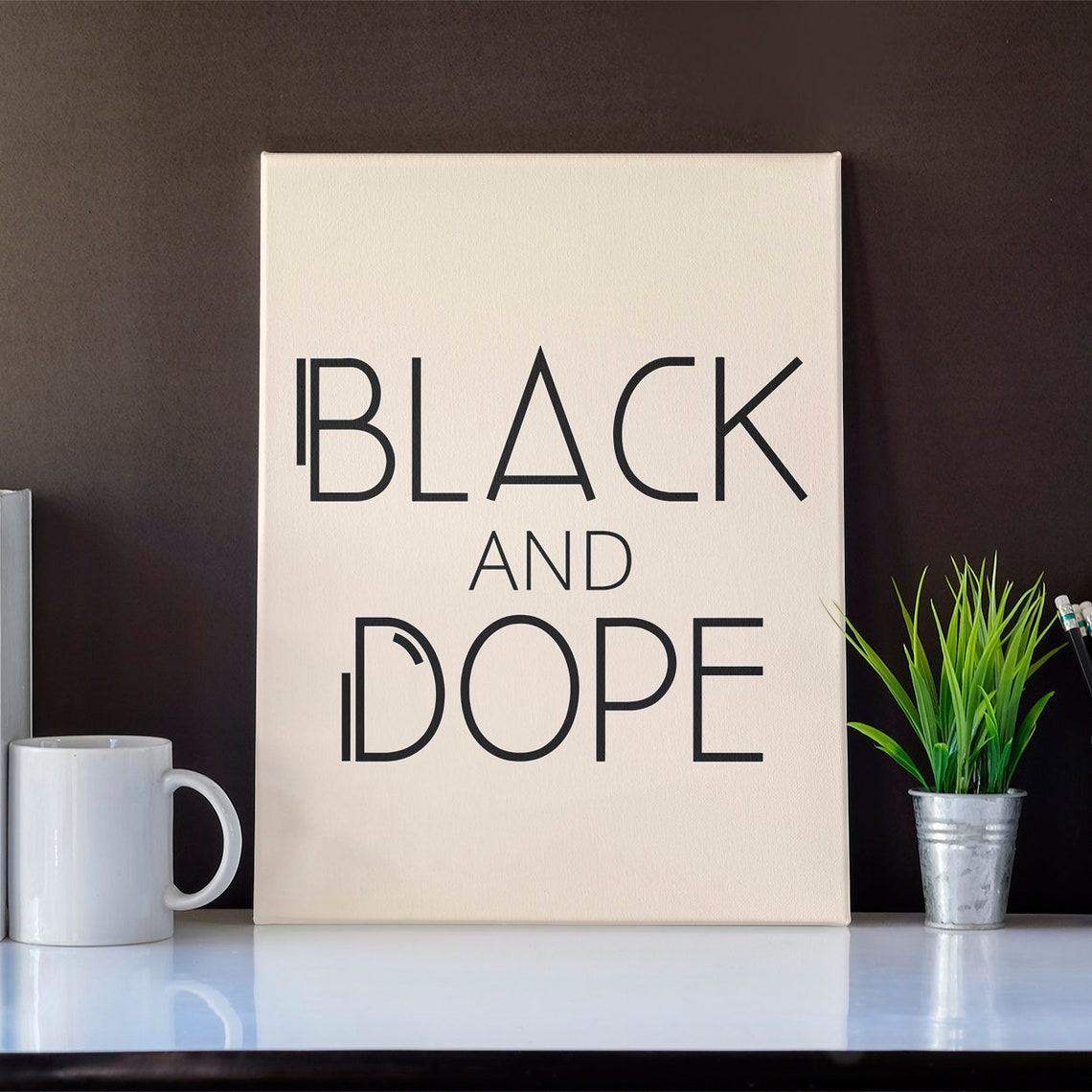 Dope Canvas Art Black and Dope Canvas Melanin Wall Art Etsy