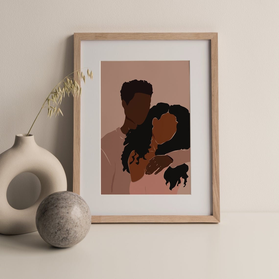 Black Couple Art Love Print Wall Art Black Love Art Black Etsy