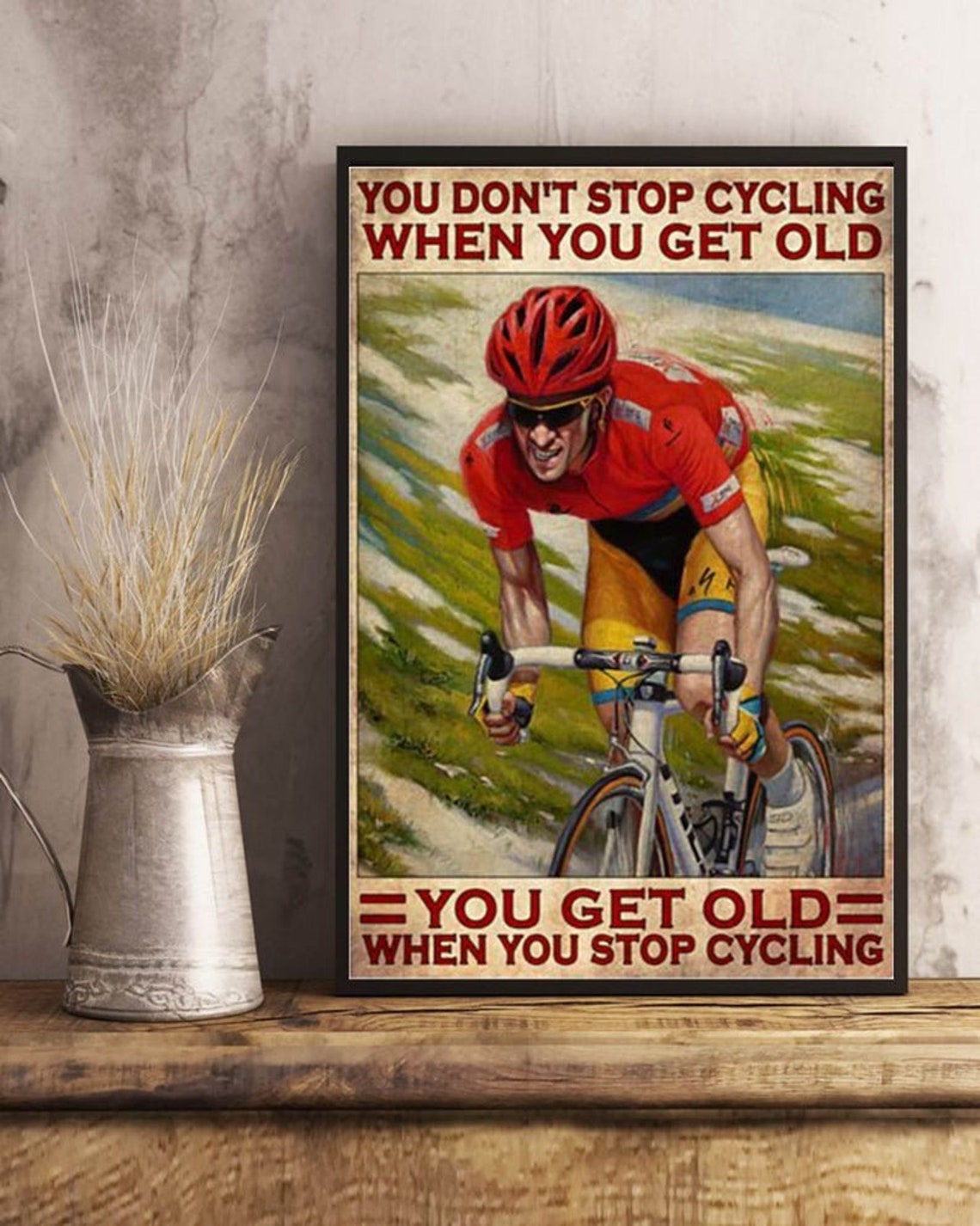 Cycling Canvas Print Bicycle Canvas Cycling Wall Art Etsy