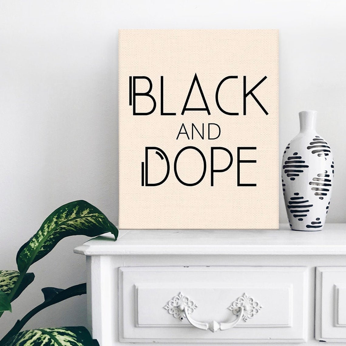 Dope Canvas Art Black and Dope Canvas Melanin Wall Art Etsy