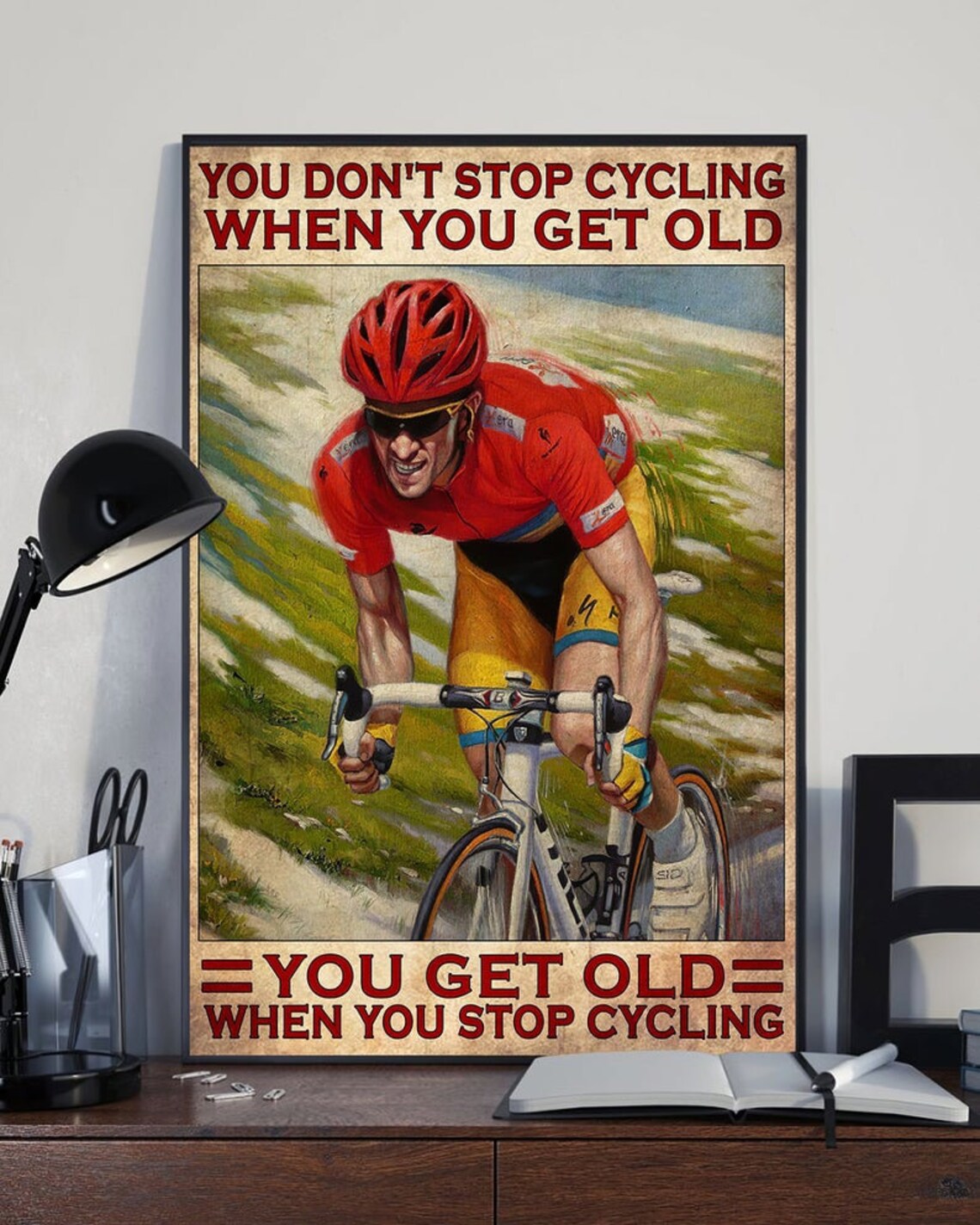 cycling canvas wall art