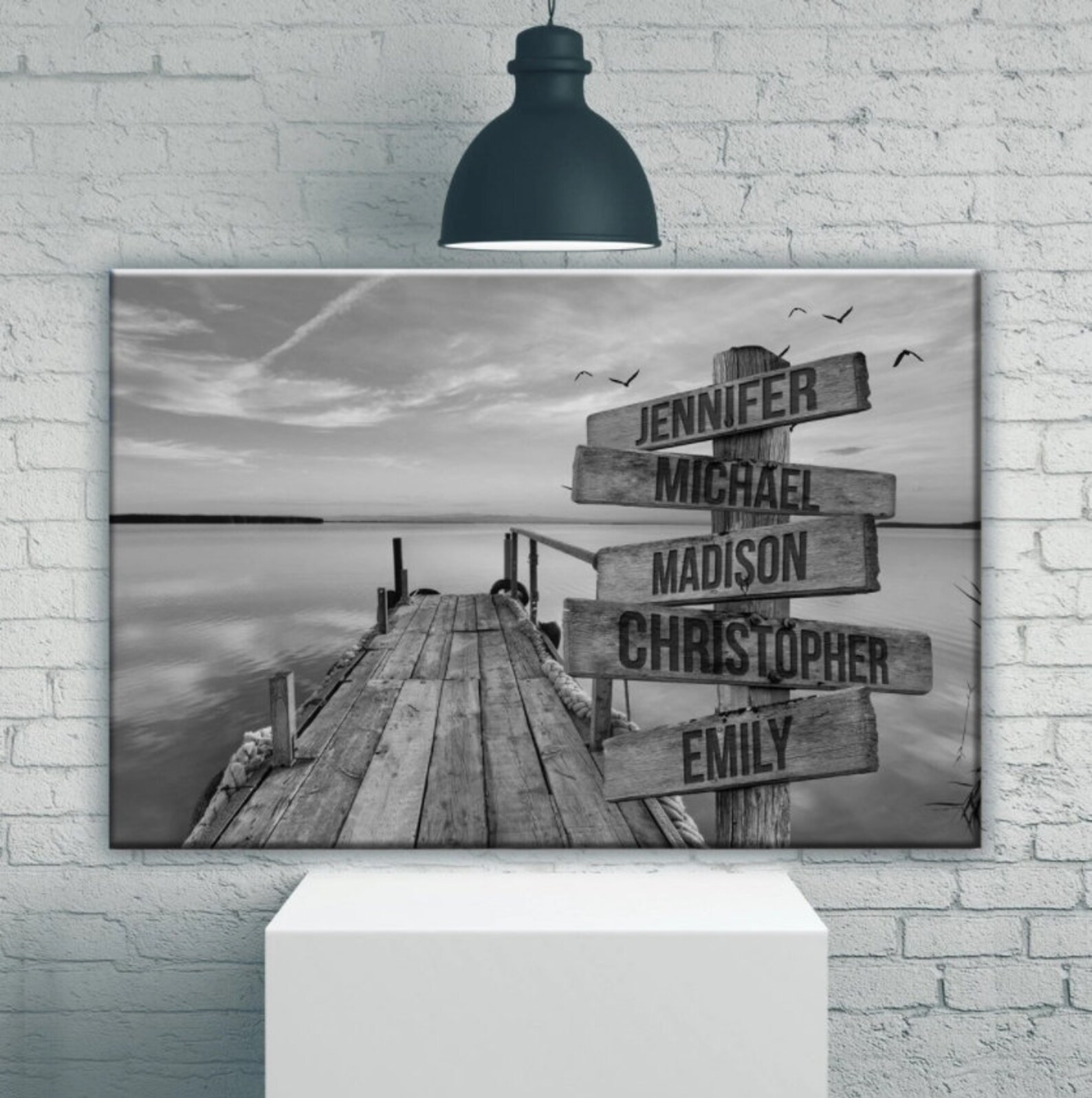 Vintage Lake Dock Canvas Lake Dock Wall Art Canvas Prints Etsy