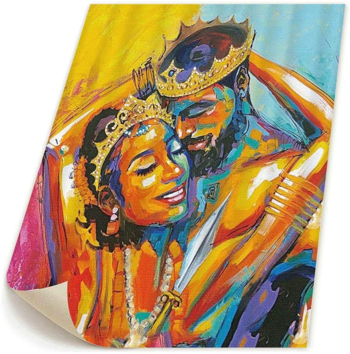 King Queen Poster Black Couple Art Black Love Art Black Etsy