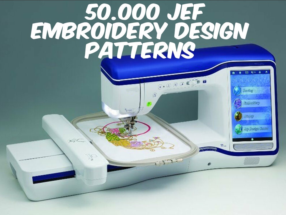 50000 machine embroidery design sybjus in jef for janome   etsy