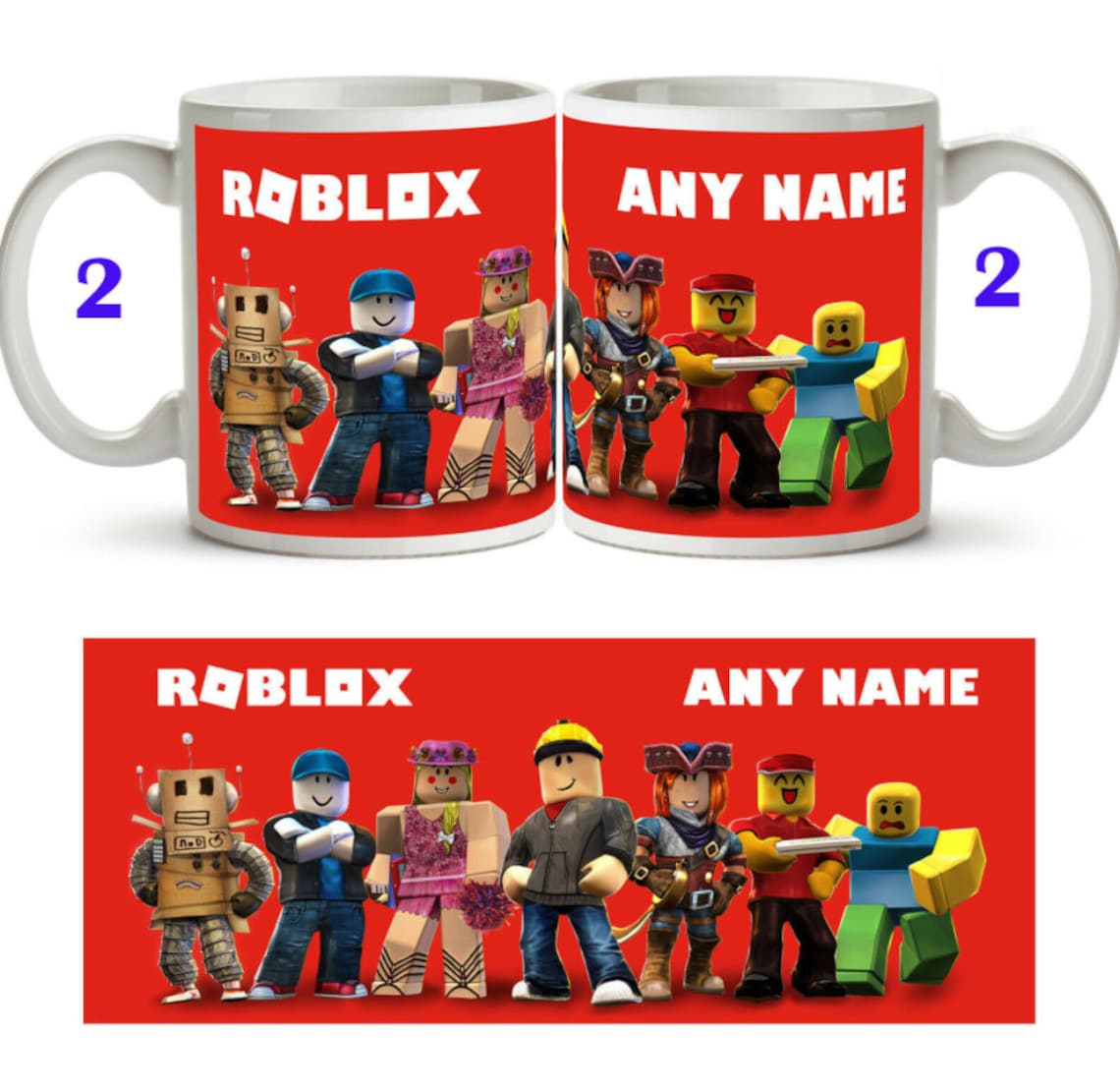 Roblox Mugs Roblox in the Block Mug Kids Tea and Coffee Mug Etsy