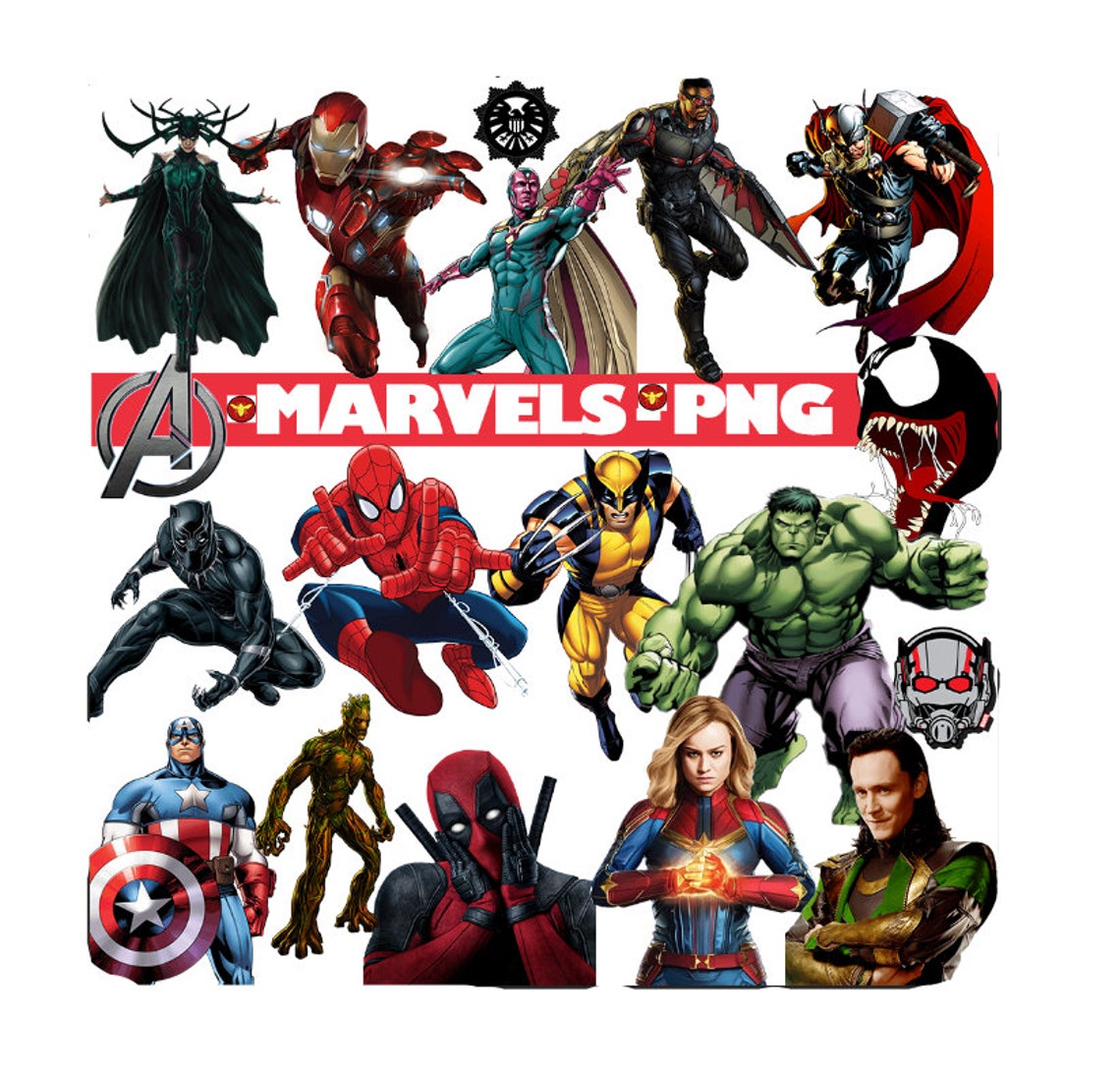 Marvels PNG / Marvels Clipart / Marvels Clip Art / Avengers | Etsy