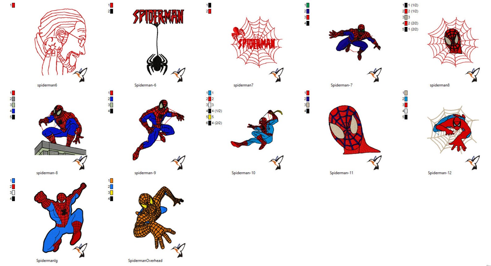 Marvels Spiderman Machine Embroidery Design Patterns INSTANT Etsy