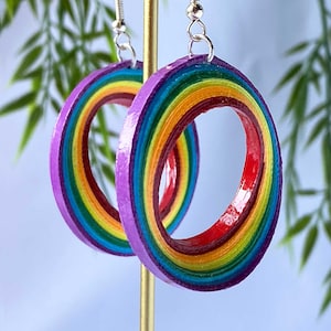 Handmade quilling paper earrings, recycled earrings, eco friendly earrings,  paper earrings, quilling paper earrings, gift for her,
