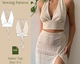 Halter Top Sewing Pattern PDF S-L