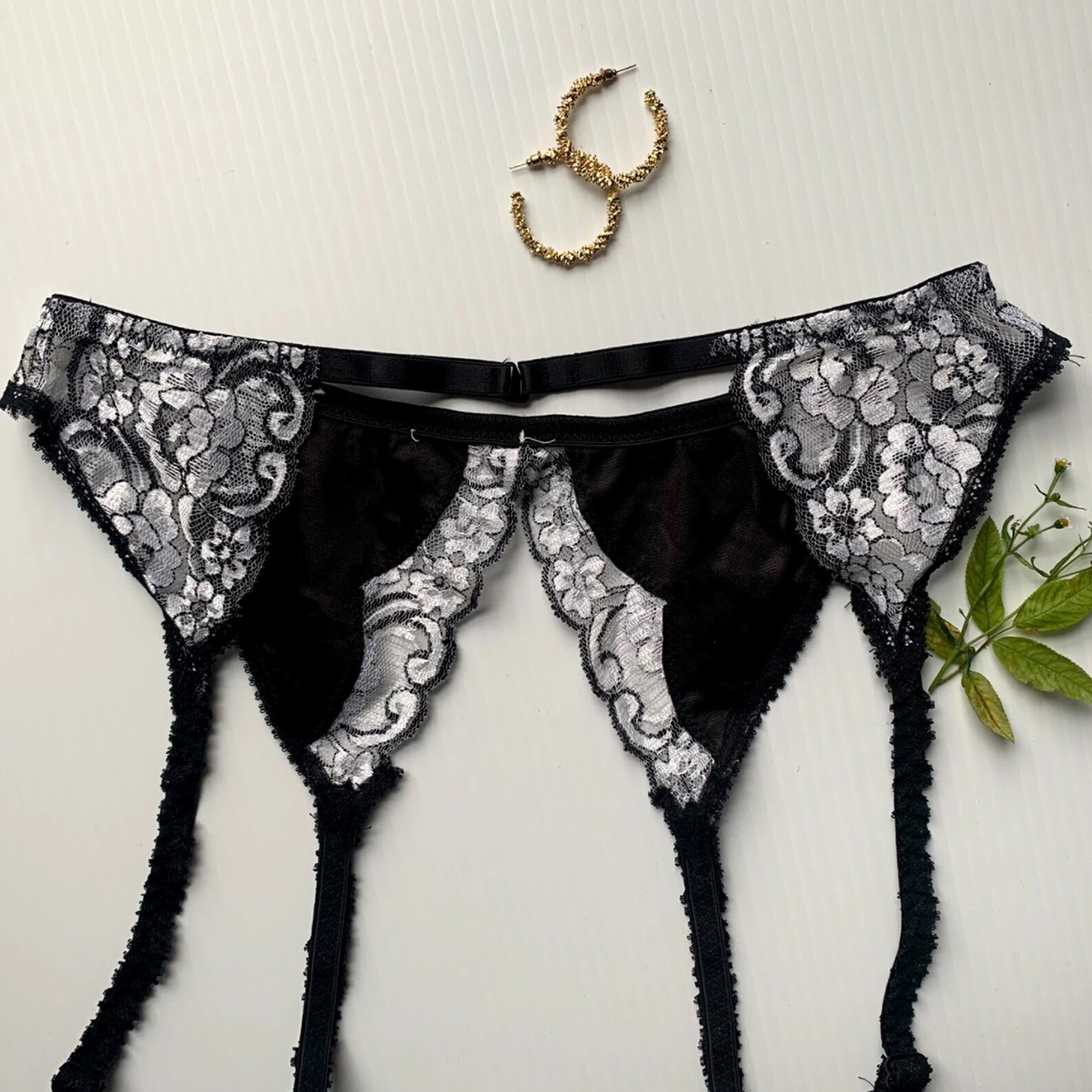 Vintage Lace Garter Belt W/Pearls Etsy