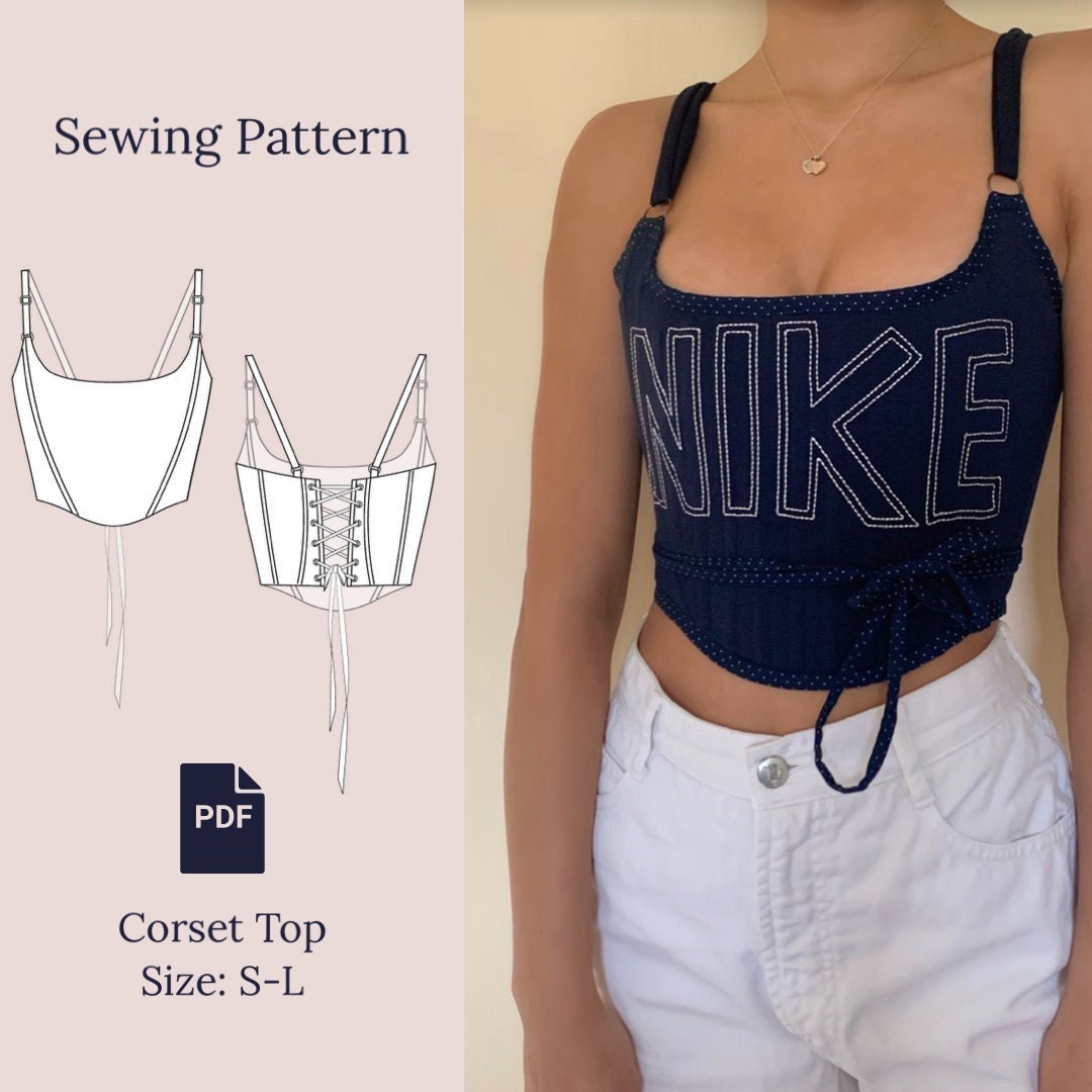 Trendy Corset Sewing Pattern S,M,L PDF 