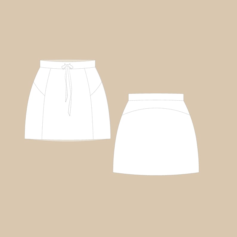 Sporty Skirt Sewing Pattern PDF XS-XL image 3