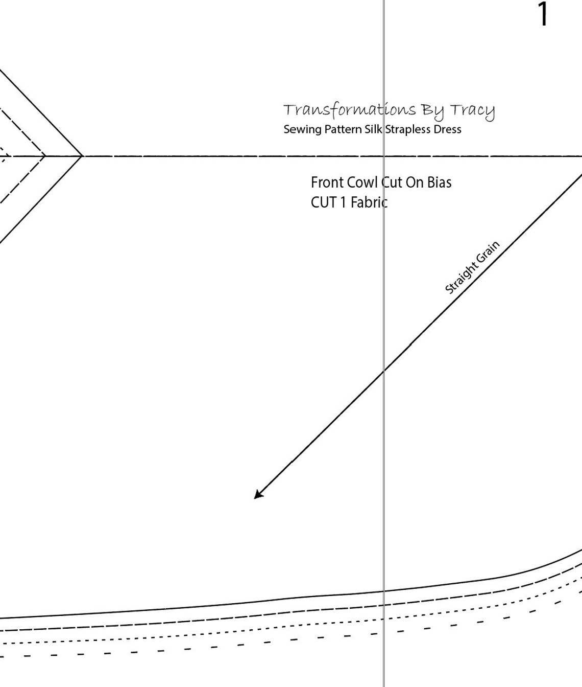 Strapless Silk Dress Sewing Pattern PDF SXL Etsy