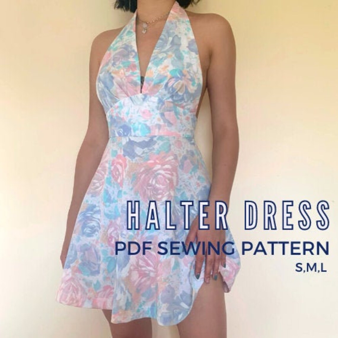 Halter Dress Sewing Pattern PDF SL Etsy