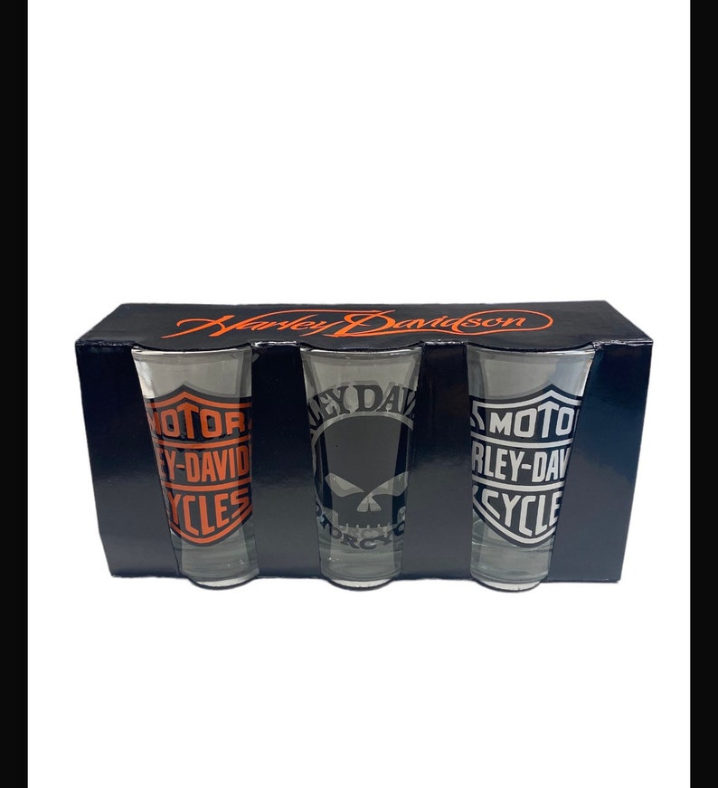 harley davidson shot glass set