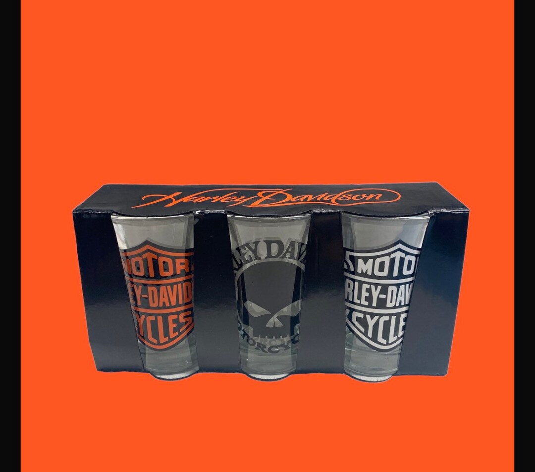 harley davidson glass set
