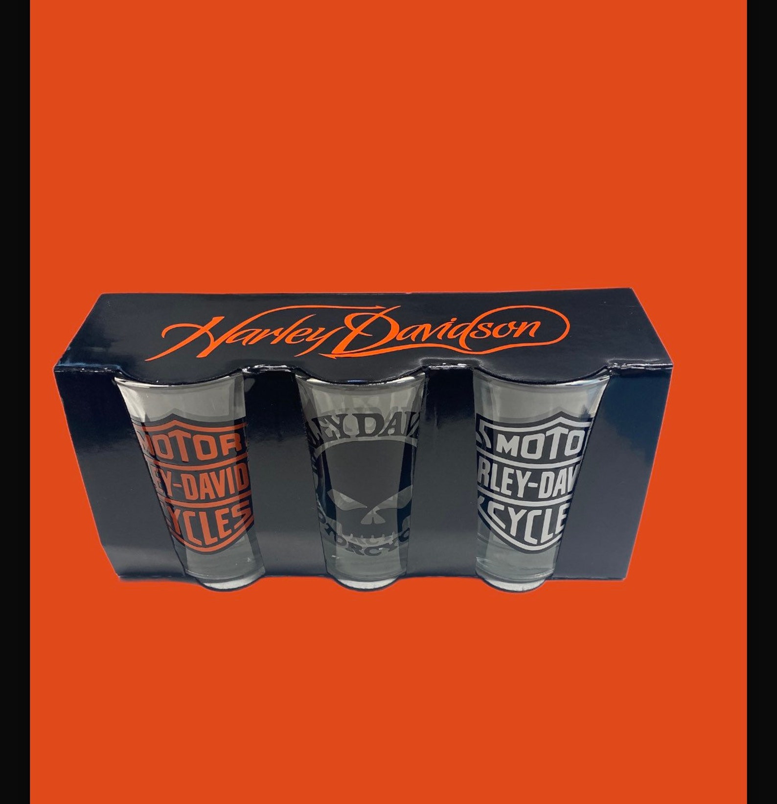 harley davidson shot glass set