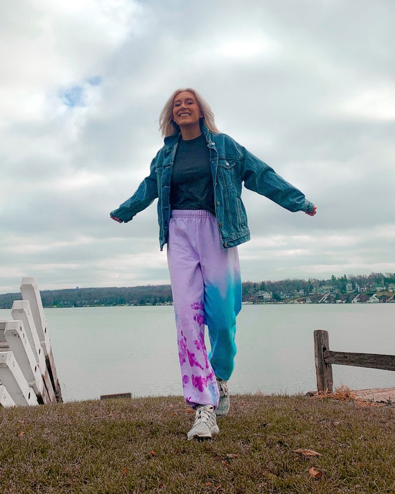 Tie Dye Smiley Face Sweatpants Tie Dye 