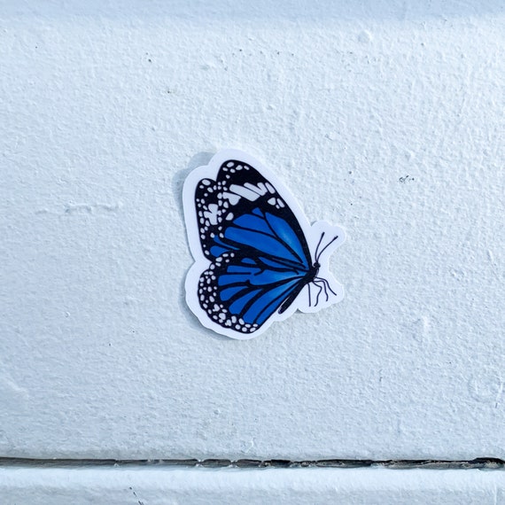 blue butterfly sticker blue aesthetic butterfly aesthetic etsy sweden
