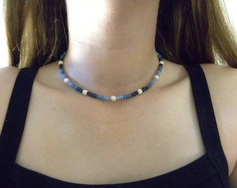 Conjuntos de collares de pendientes azules y verdes