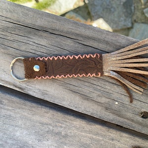 Leather Fringe Keychain