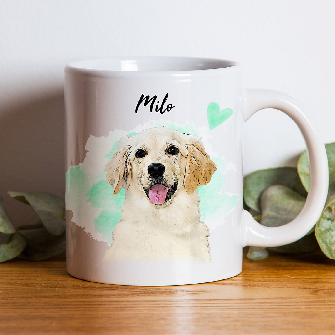 Custom dog portrait coffee mug Custom pet coffee mug Custom Etsy