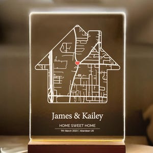 Personalisierte Hauskarte, Einweihungsparty Geschenk, erste Haus Geschenk Karte, unser erstes Haus, unsere Haus Karte, Geschenk von ihr, PLG13