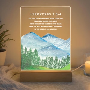 Personalized Bible Verse Gift, Custom Scripture Desk Sign, Christian Gift, Christian Home Decor, Church Welcome Gift, Gift For Her, PLG39