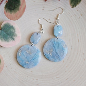 Elegant Blue Statement Earrings