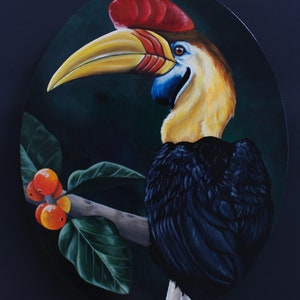 Knobbed Hornbill Painting