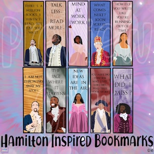Hamilton Inspired Printable Bookmarks