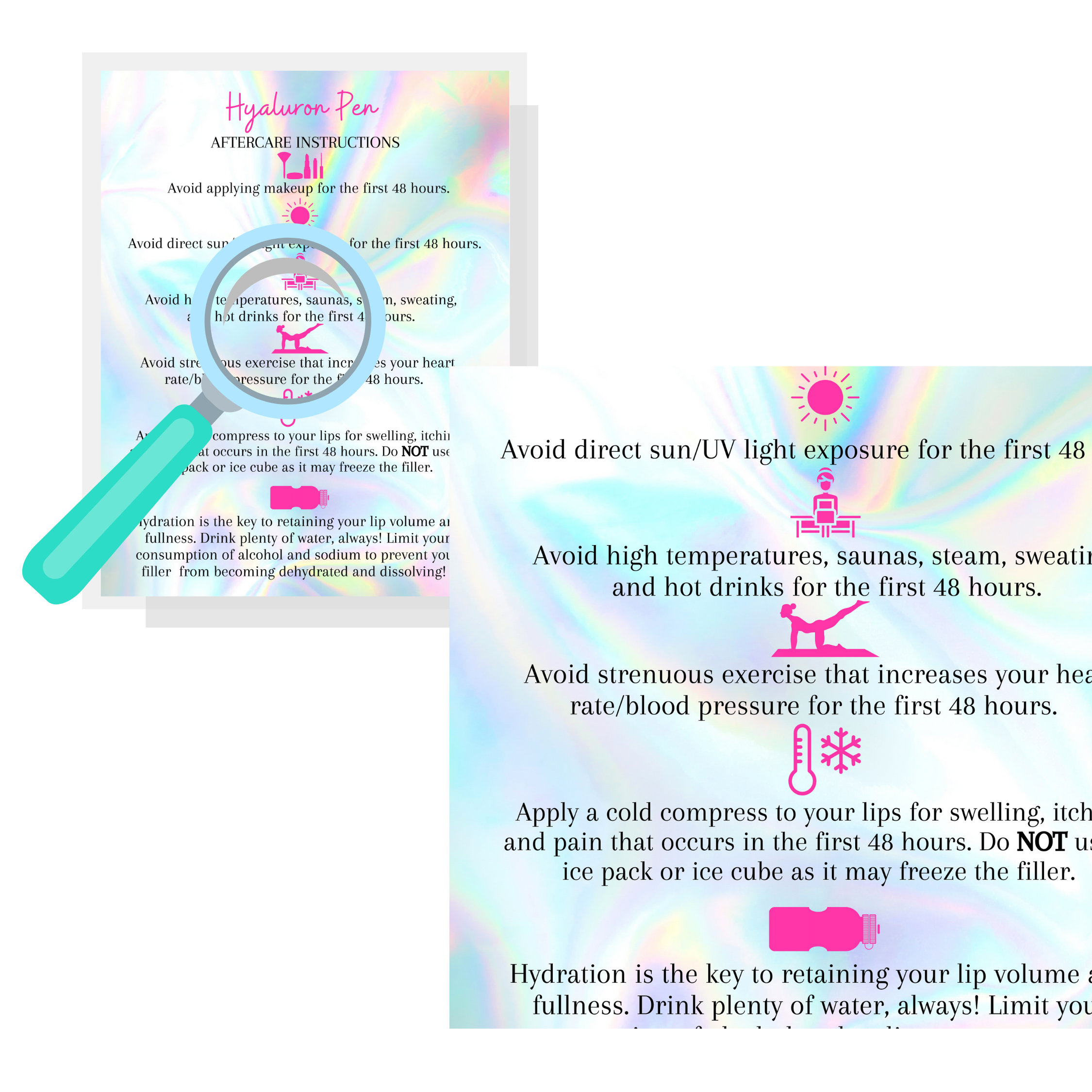 Hyaluron Pen Lip Filler Aftercare Instructions Digital Etsy