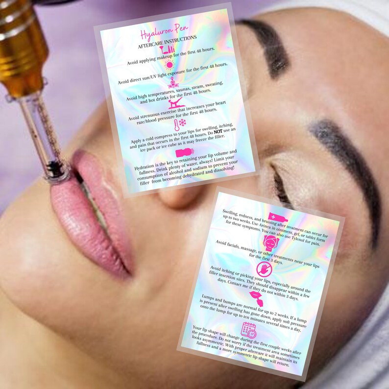Hyaluron Pen Lip Filler Aftercare Instructions Digital Etsy