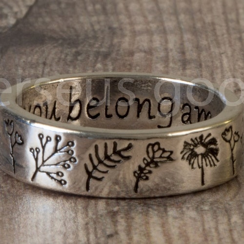 Sterling Silver Carved Flower Ringsilver Ring Womenband | Etsy