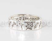 Genuine Silver 39 Among the Wildflowers 39 Ring Polished Gift Friendship Flower Daisy Dainty 925 Carved Bohemian Sterling Hippie Floral Boho