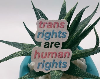 les droits des personnes trans sont des autocollants pour les droits de la personne