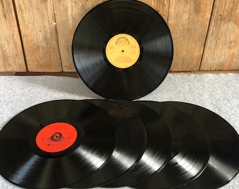 Vinyl Record for crafting, Used Vinyl Record Albums, Lot of 6  12&quot;, without covers