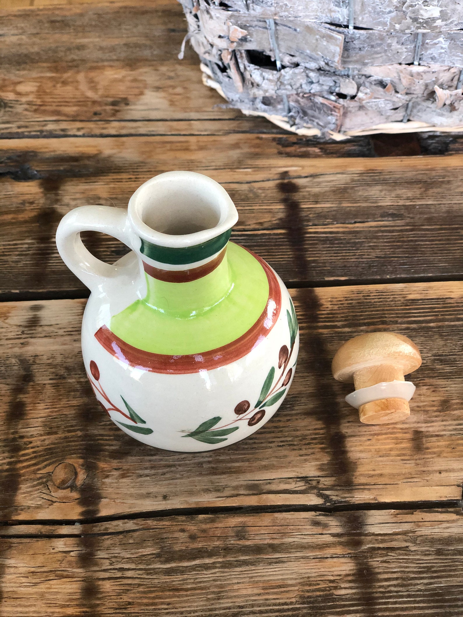 Vintage Olive Oil Bottle Ceramic oil jug Handmade pottery Etsy