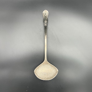 Vintage Metal Soup Ladle: Punch Server, Decor Utensil