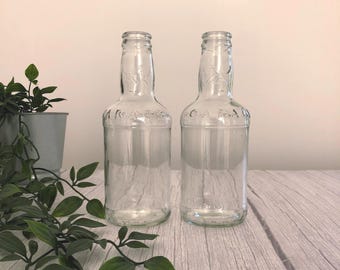 Vintage Glass Bottle Vase Set, Seth & Riley's Garage Souvenir, Collectible Barware