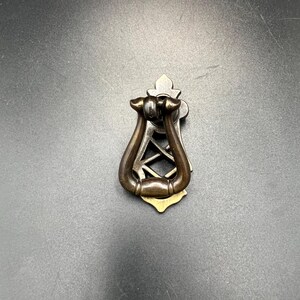 Vintage skåphandtag, 1 st massiv metall brun lådhandtag, dörrhandtag, möbelknopp, garderobsdörrknopp med skruv